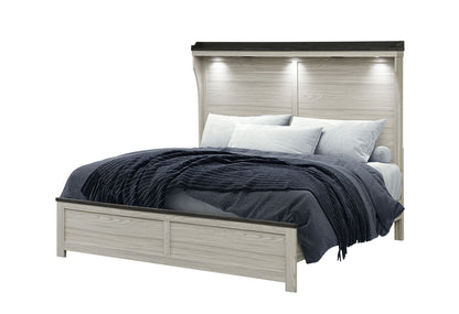 Ashley - King Panel Bed - Brown
