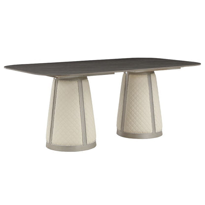 Kasa - Dining Table - Sintered Stone Top & Champagne