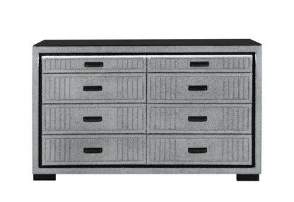Isabella - 5 Piece Queen Bedroom Set (Queen Bed Group With LED, TV Lift, Bluetooth Speaker And Firpeplace Crystal) - Gray
