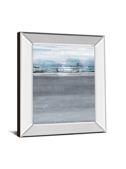 Snowy Tracks By Sims - Mirror Framed Print Wall Art - Dark Gray