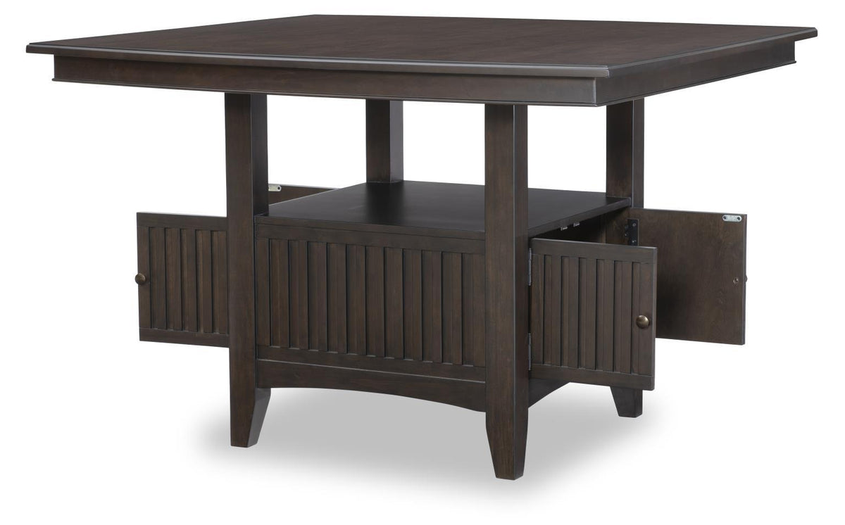 Caldwell - Complete Counter Height Dining Table With Storage Base - Espresso