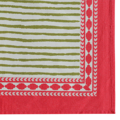 Crissy - Bamboo Cotton Canvas Printed Napkins (Set of 4) - Pink