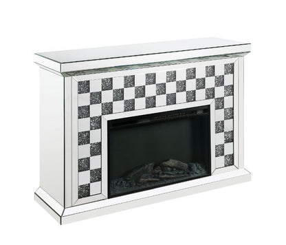 Noralie - Fireplace - Faux Diamonds & Mirrored