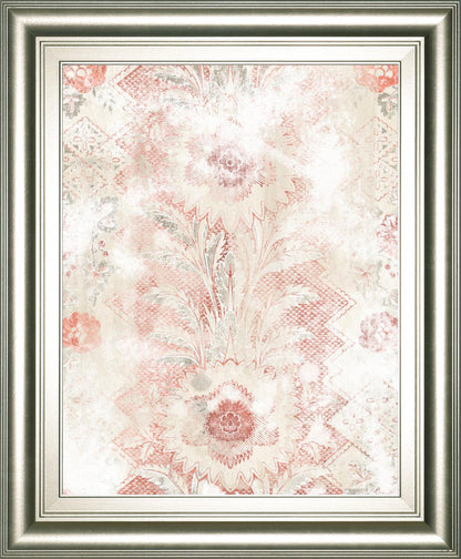 22x26 World Traveler Textile I By June Erica Vess - Pink