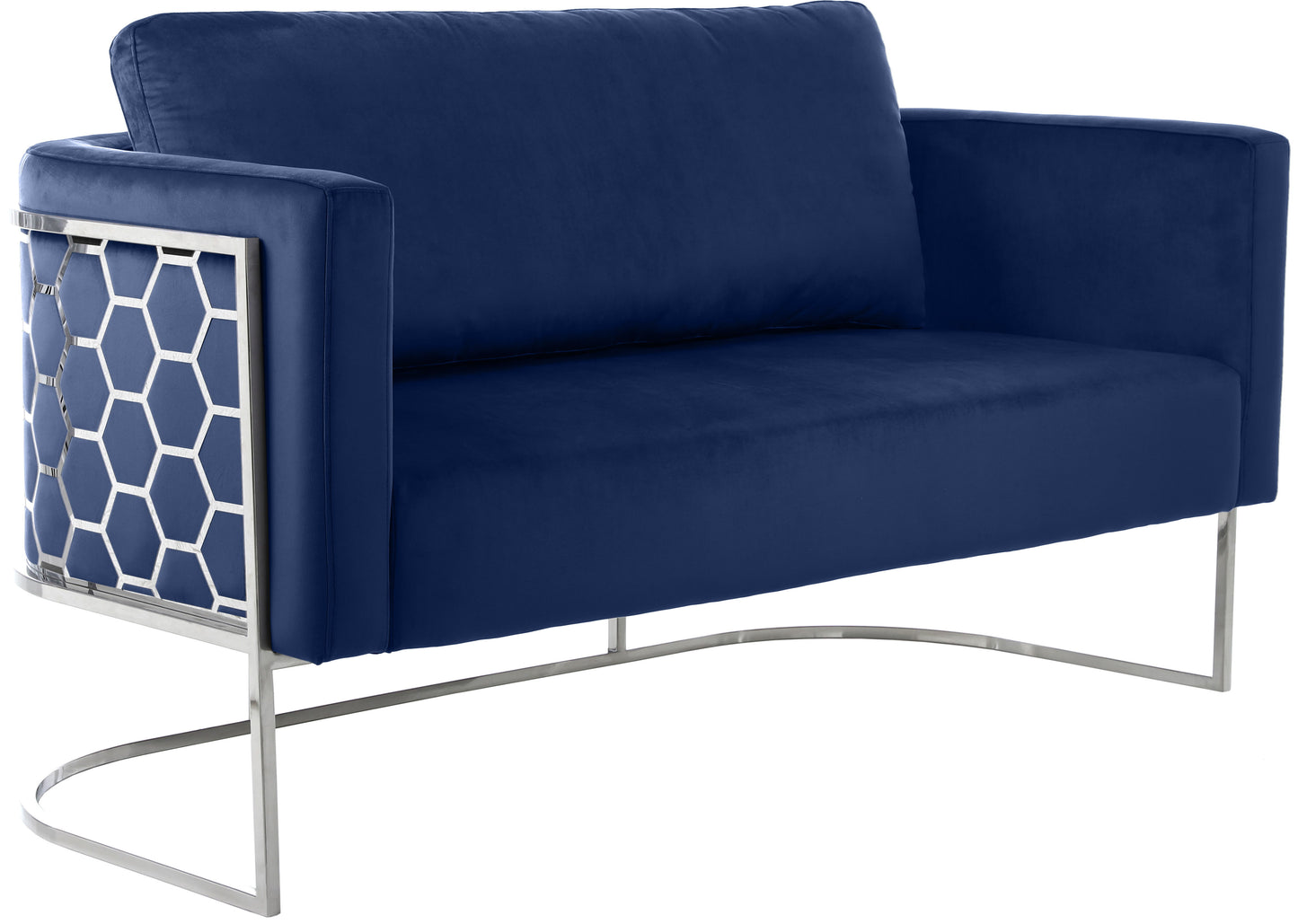 Casa - Loveseat with Chrome Legs