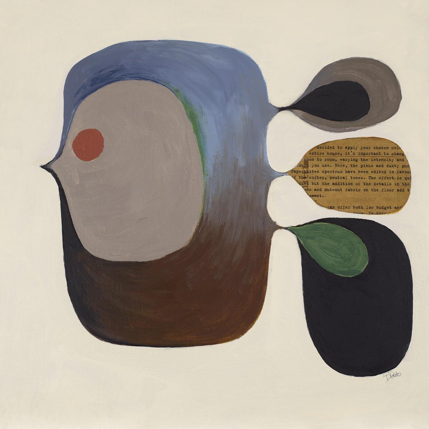 Pescadito II By Patricia Pinto (Framed Small) - Blue