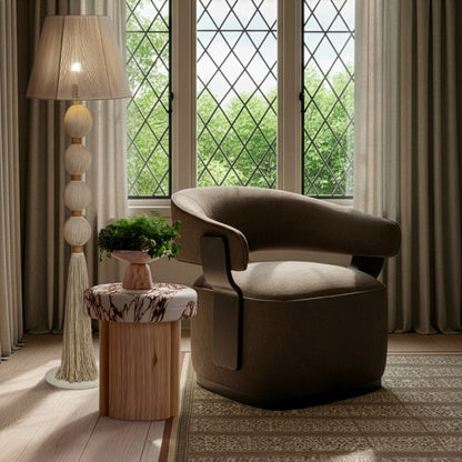 Madison - Linen Chenille Swivel Accent Chair