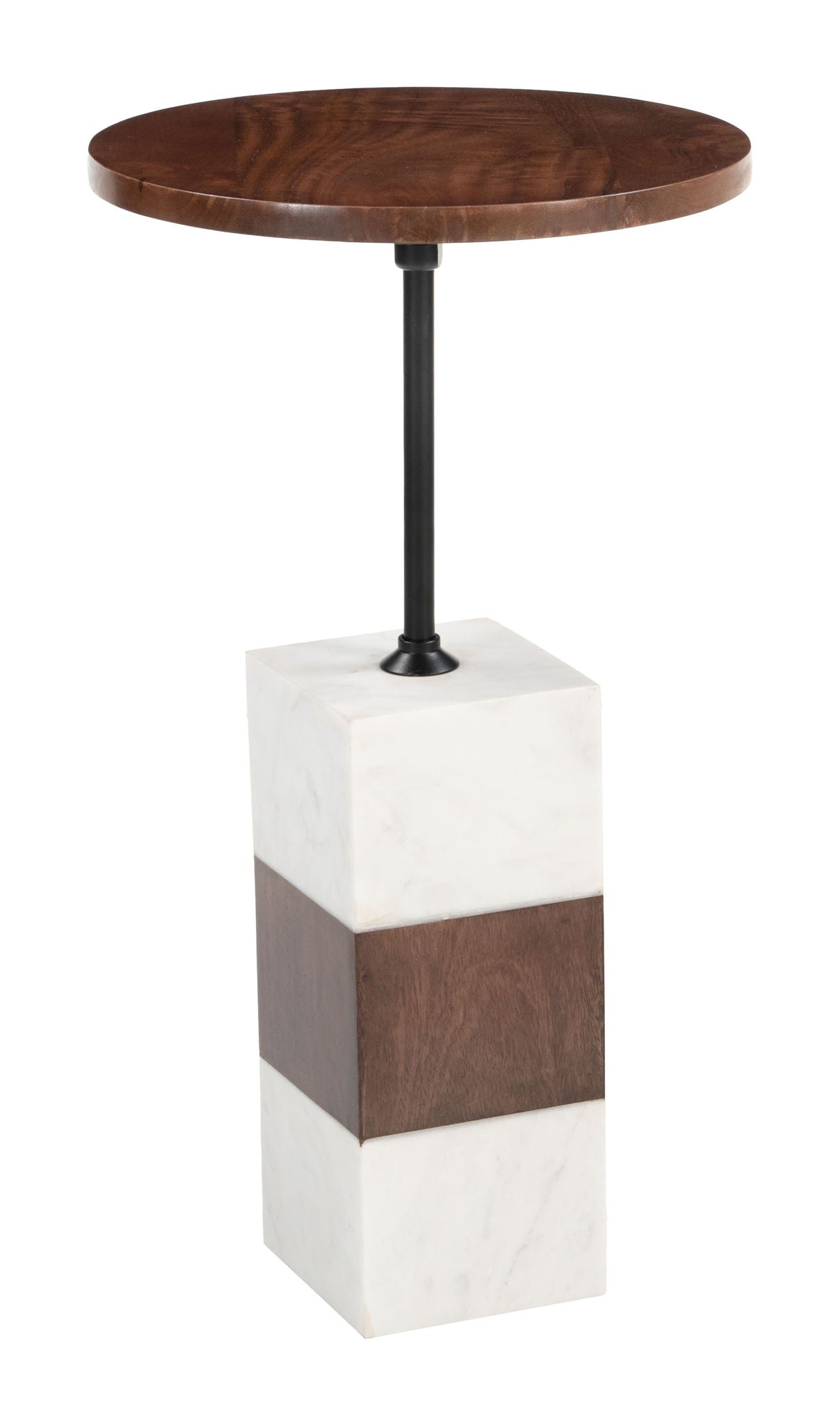 Stuk - Side Table - Brown / White