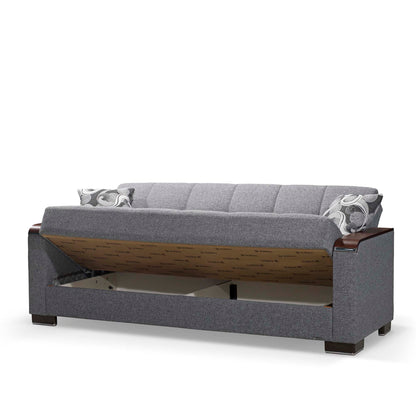 Ottomanson Armada X - Upholstered Convertible Wood Trimmed Sofabed With Storage - Polyester