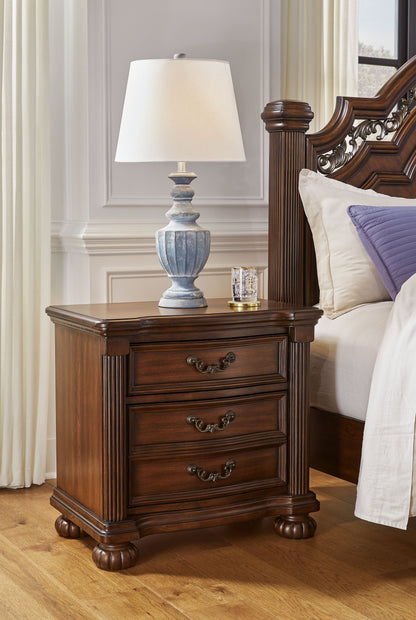 Lavinton - Three Drawer Night Stand - Brown
