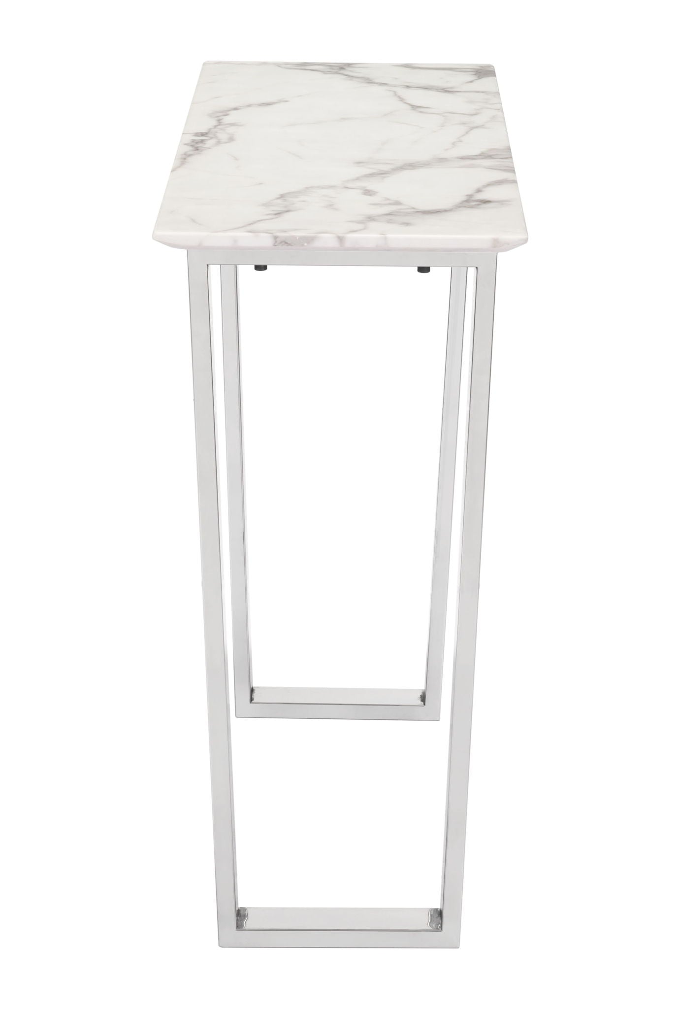 Atlas - Console Table - White / Silver