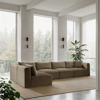Shaggy - Fabric 5 Piece Modular Sectional