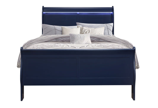 Charlie - Full Bed With LED - Blue