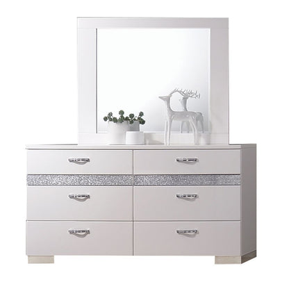 Naima II - Mirror - White High Gloss