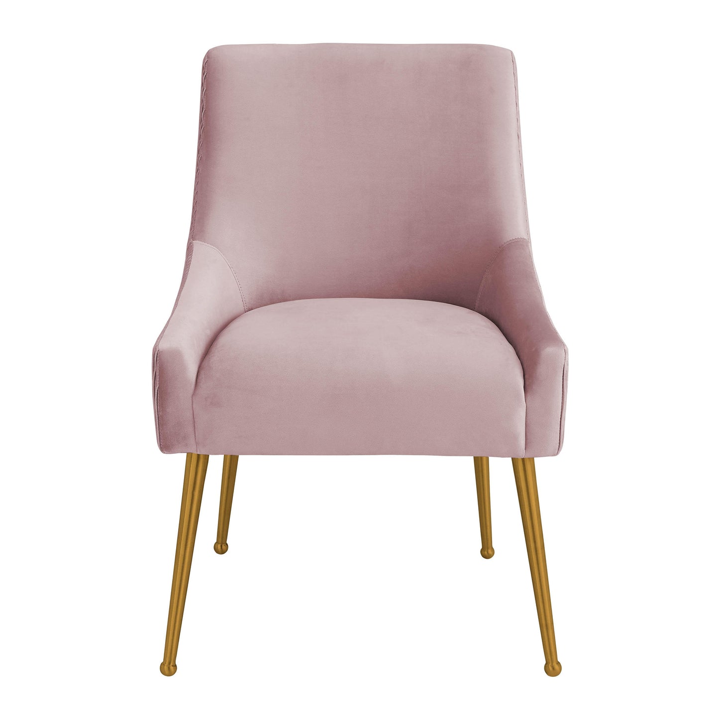 Beatrix - Velvet Side Chair - Pleated Mauve