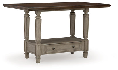 Lodenbay - Antique Gray - Rectangular Dining Room Counter Table