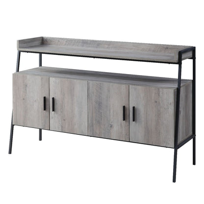 Samiya - TV Stand - Gray Oak & Black