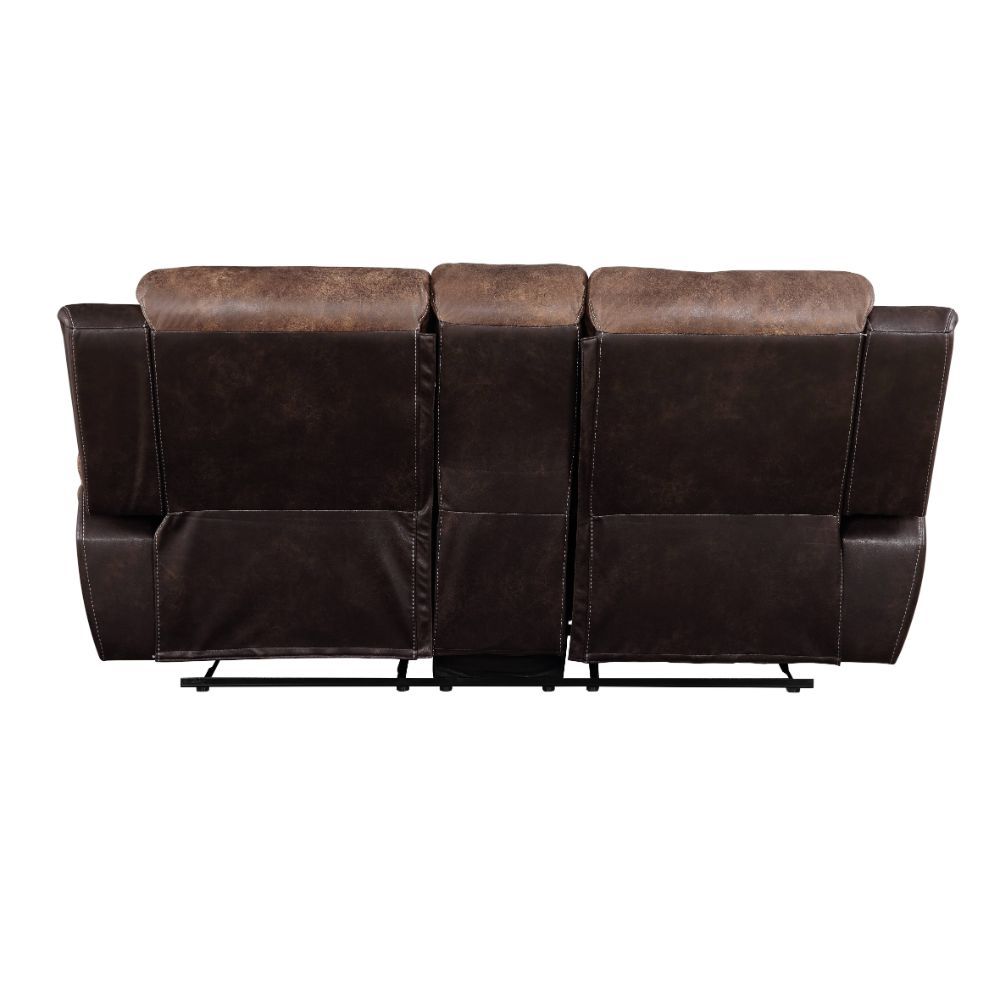 Jaylen - Loveseat - Toffee & Espresso Polished Microfiber