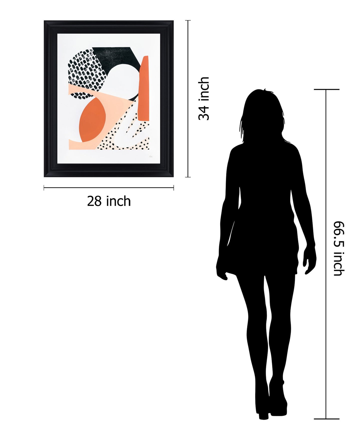 Terracotta Play - 28" x 34" Framed Wall Art