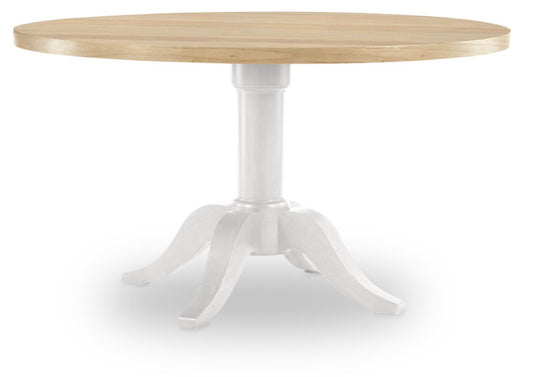 XXX's And OOO's - Complete Round Dining Table - Two Tone