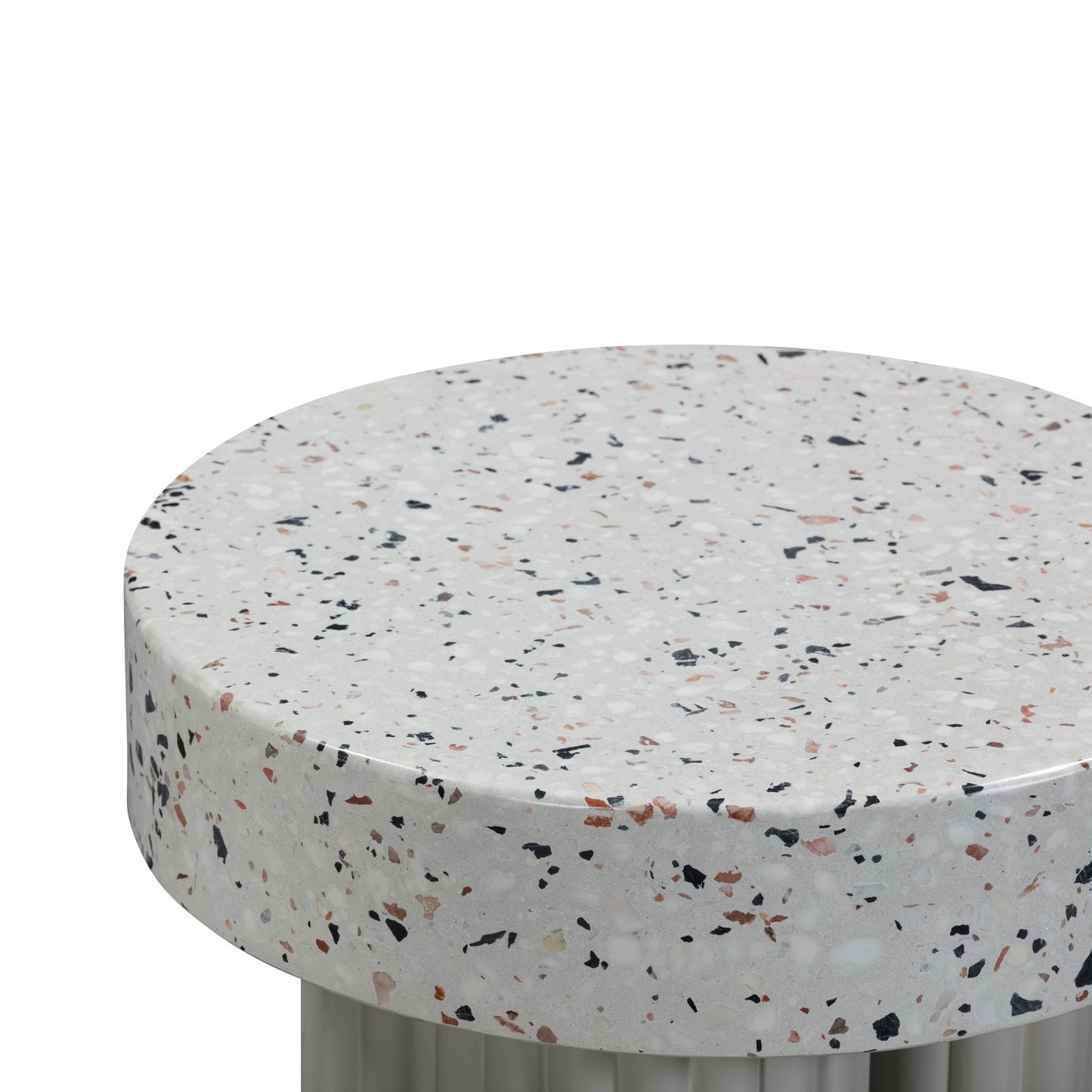 Clover - Indoor / Outdoor Round Side Table - Terrazzo