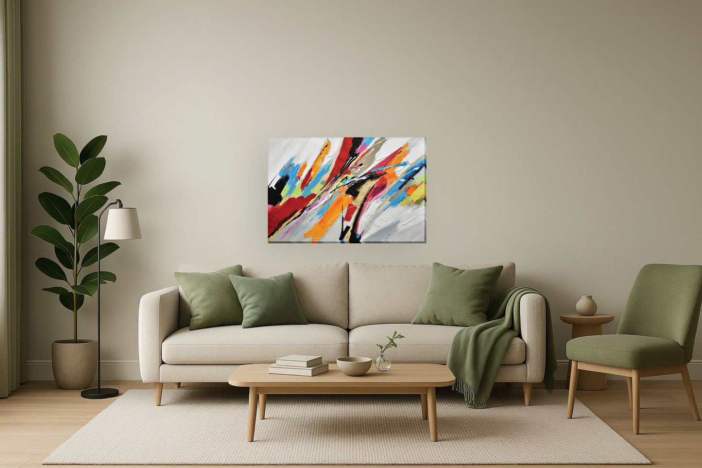 Sonic Prism Burst - 39" x 59" Framed Wall Art