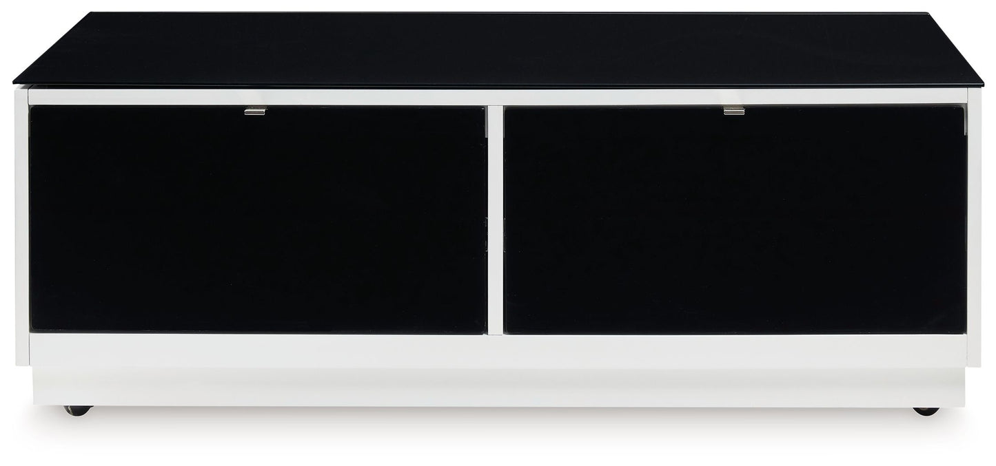 Gardoni - White / Black - Rectangular Cocktail Table