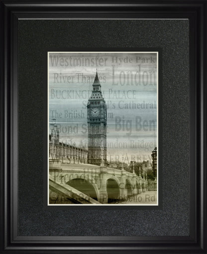 Big Ben By Alan Lambert - Framed Print Wall Art - Black