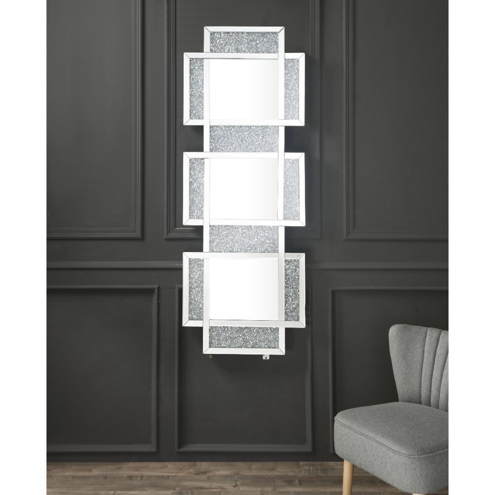 Noralie - Wall Decor - Mirrored & Faux Diamonds - 63"