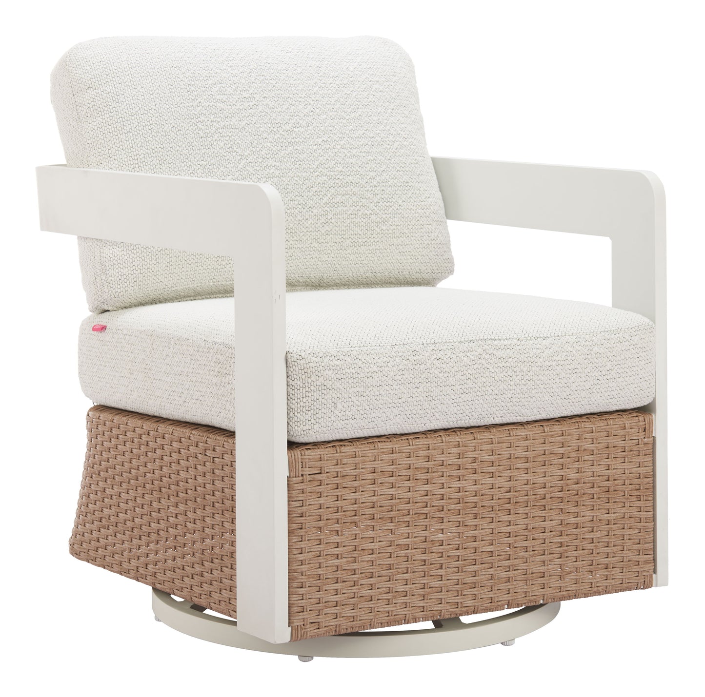 Gelo - Outdoor Swivel Chair - White & Brown