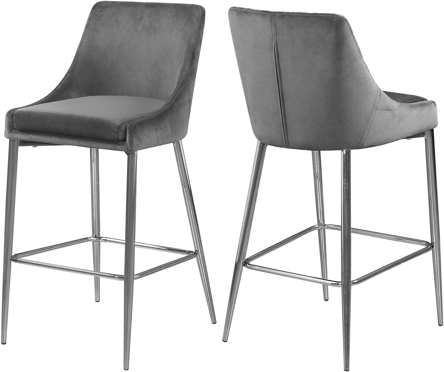 Karina - Stool with Chrome Legs (Set of 2)