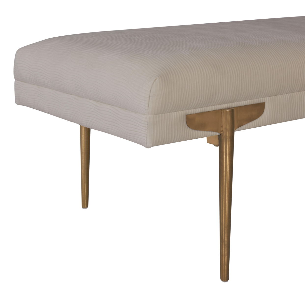 Brno - Waived Velvet Bench