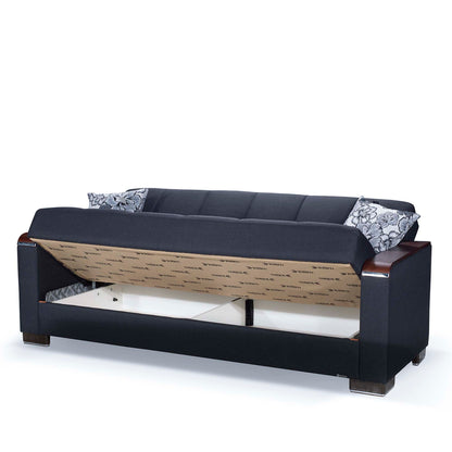 Ottomanson Armada X - Upholstered Convertible Wood Trimmed Sofabed With Storage - Polyester