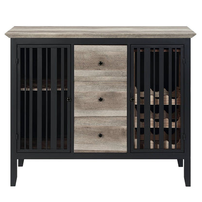 Zudora - Server - Antique Oak & Sandy Black