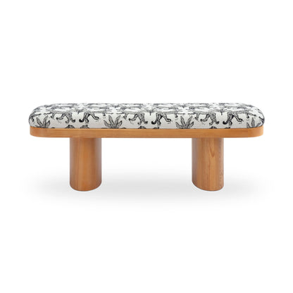 Ollie -  Leopard Jacquard Bench