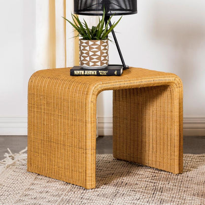 Juanita - Square Rattan End Table - Natural