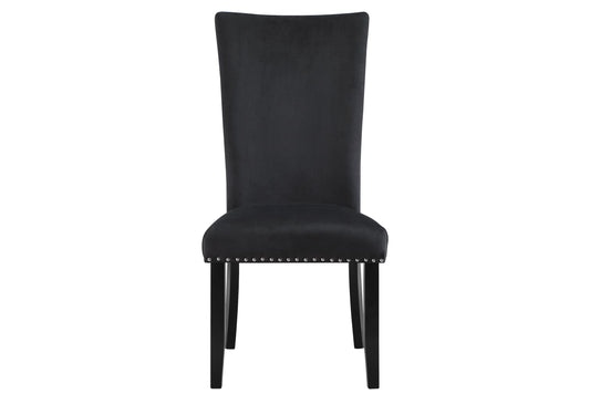 D03 - Velvet Dining Chair - Black