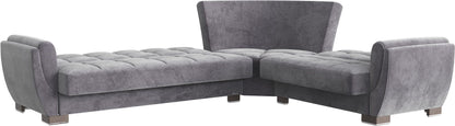Ottomanson Armada Air - Upholstered Convertible Sectional With Storage - Microfiber