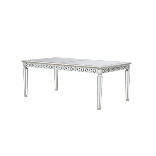 Varian - Dining Table 78"L) - Mirrored & Antique Platinum