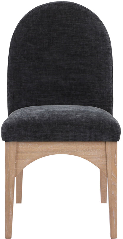 Waldorf - Chenille Dining Side Chair With Natural Legs
