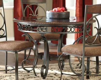 Glambrey - Brown - Round Dining Room Table