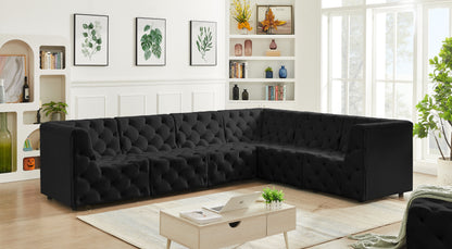 Tuft - Modular Sectional 6 Piece - Black - Fabric