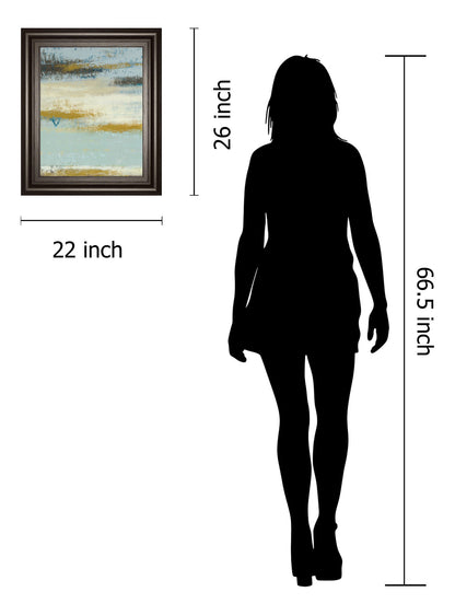 Ocean View By Vindedzis - Framed Print Wall Art - Blue