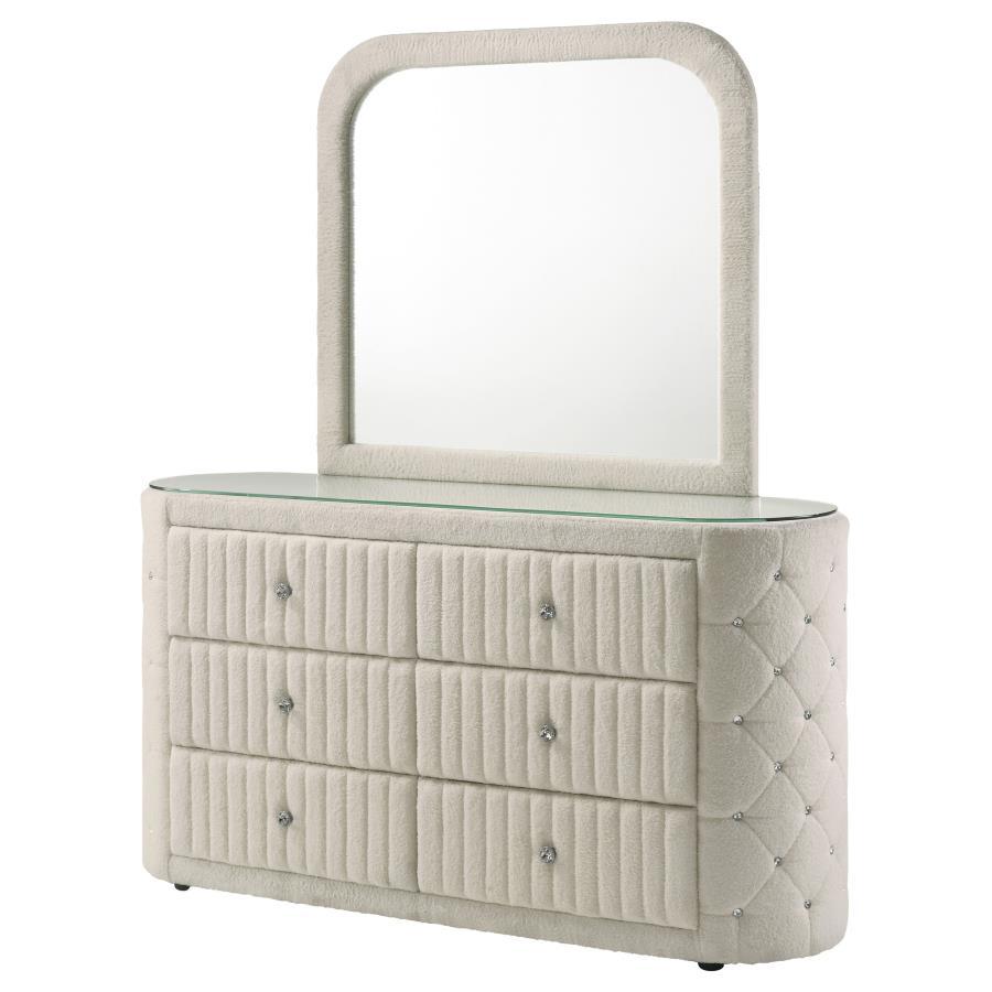 Sonya - 6-Drawer Upholstered Bedroom Dresser