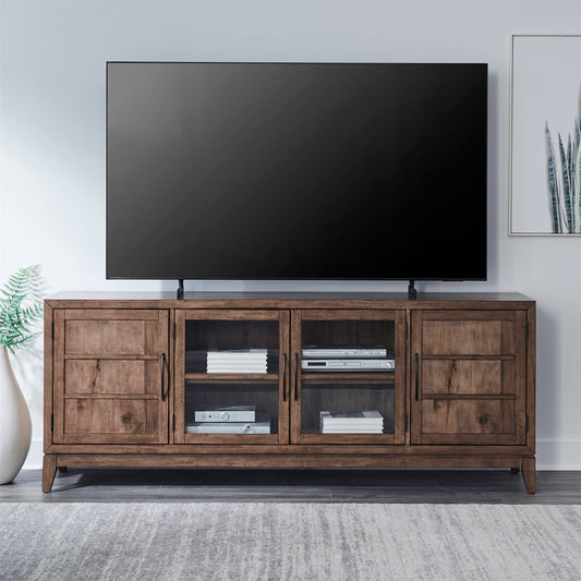 Shaker Lakes - 82" TV Console - Harvest Brown