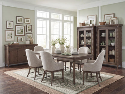 Seraphina - Upholstered Arm Chair (Set of 2) - Midnight Oak