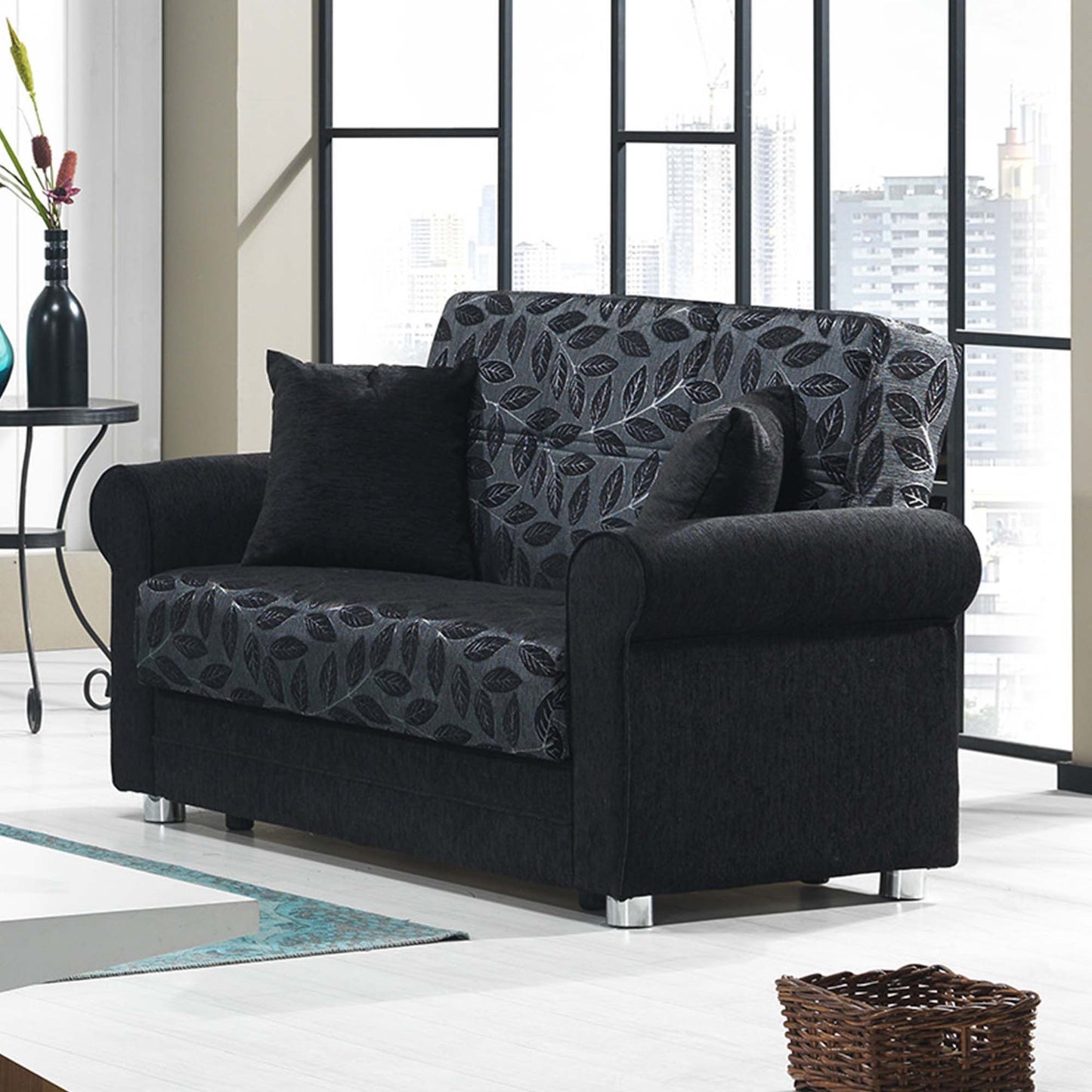 Ottomanson Rio Grande - Upholstered Convertible Loveseat With Storage