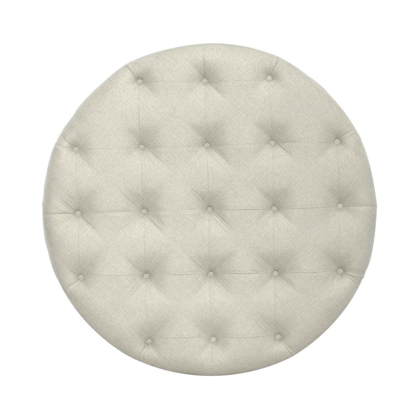 Americana Farmhouse - Round Cocktail Ottoman - Dusty Taupe