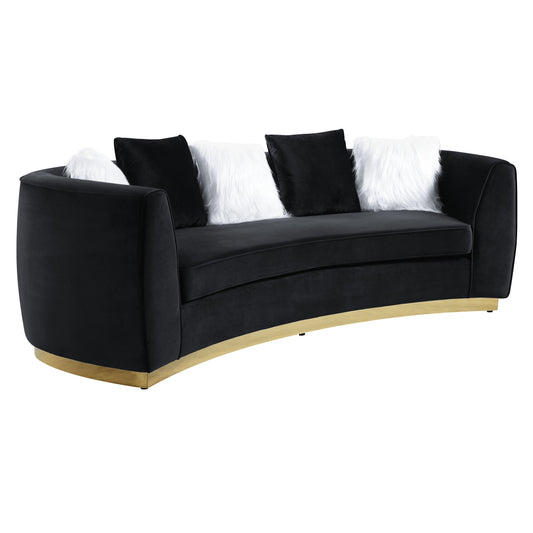 Achelle - Sofa - Black Velvet