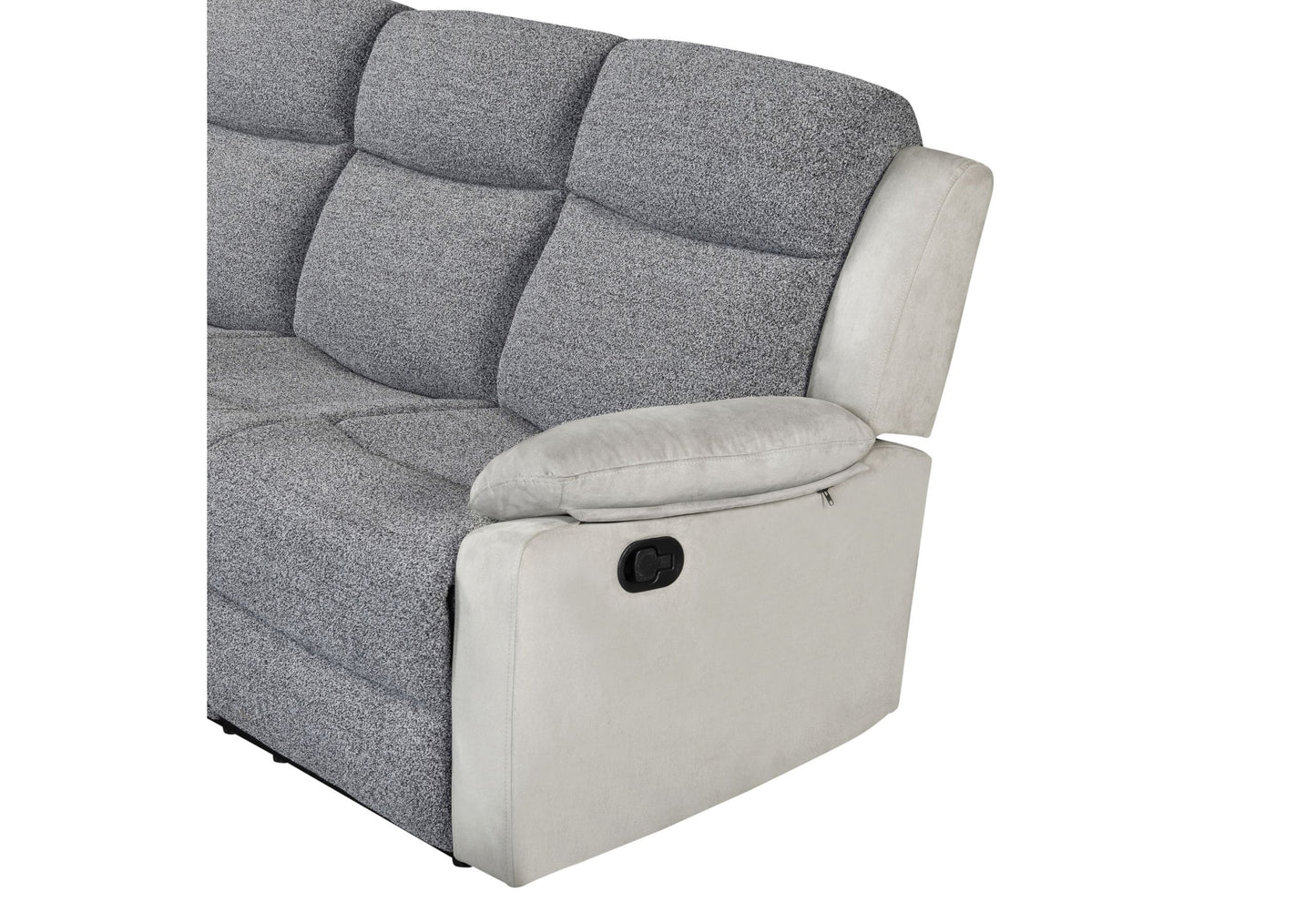 U6027 - Reclining Sofa / Console Reclining Loveseat - Dark Gray / Light Gray